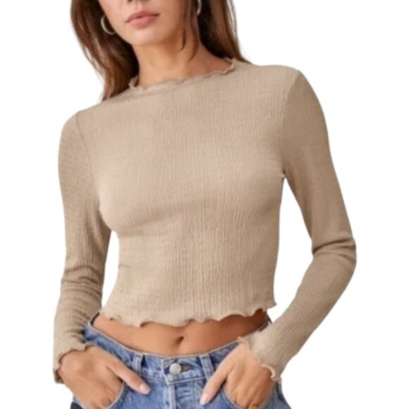 Reformation Zayne Ruffle Crop Top Womens Small - Picture 1 of 12